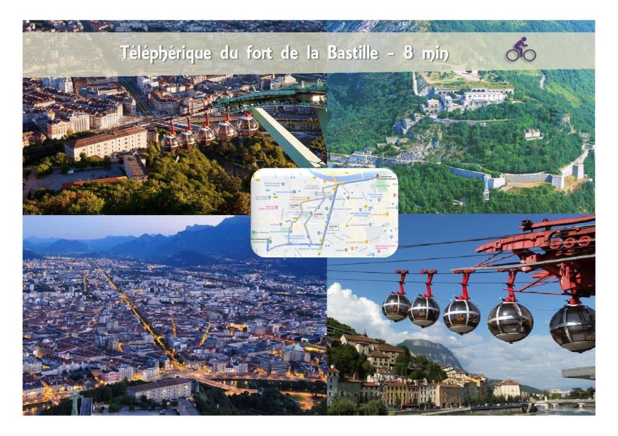 Le 62 - Spacieux T2 Avec Jardin, Parking & Tramway Grenoble Ngoại thất bức ảnh