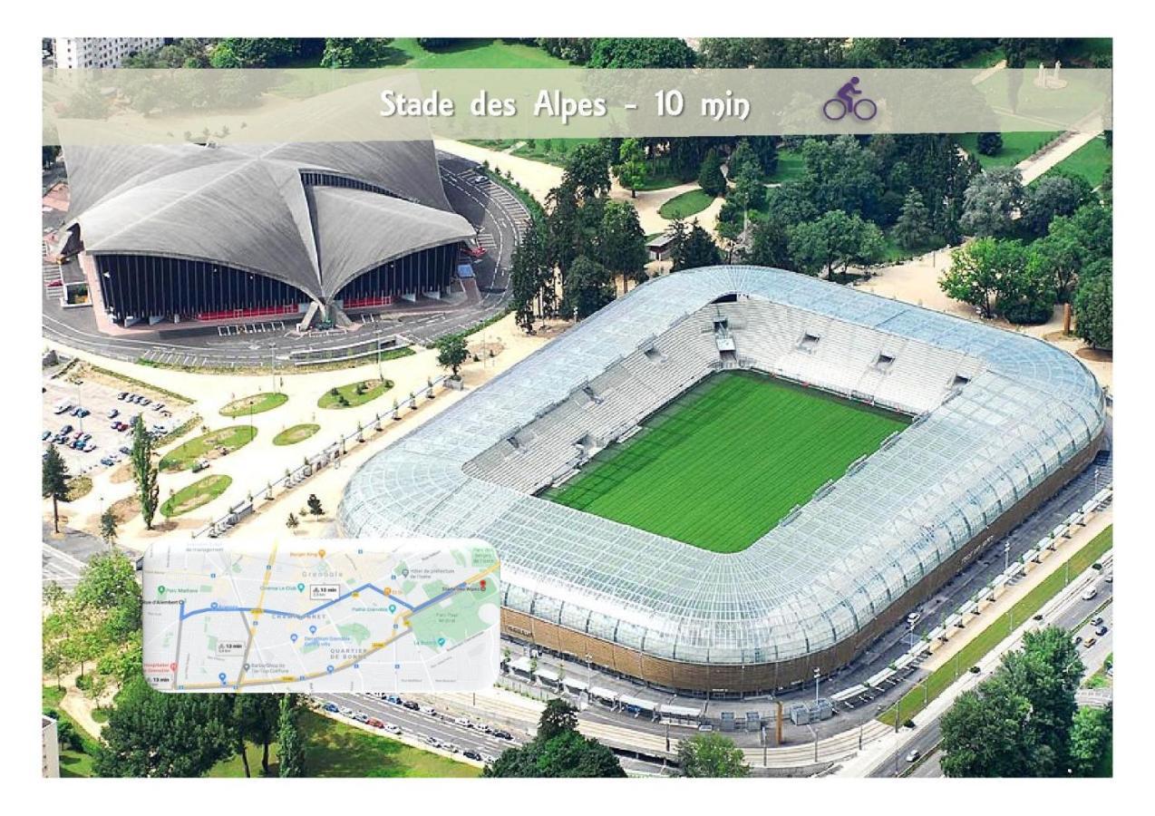 Le 62 - Spacieux T2 Avec Jardin, Parking & Tramway Grenoble Ngoại thất bức ảnh